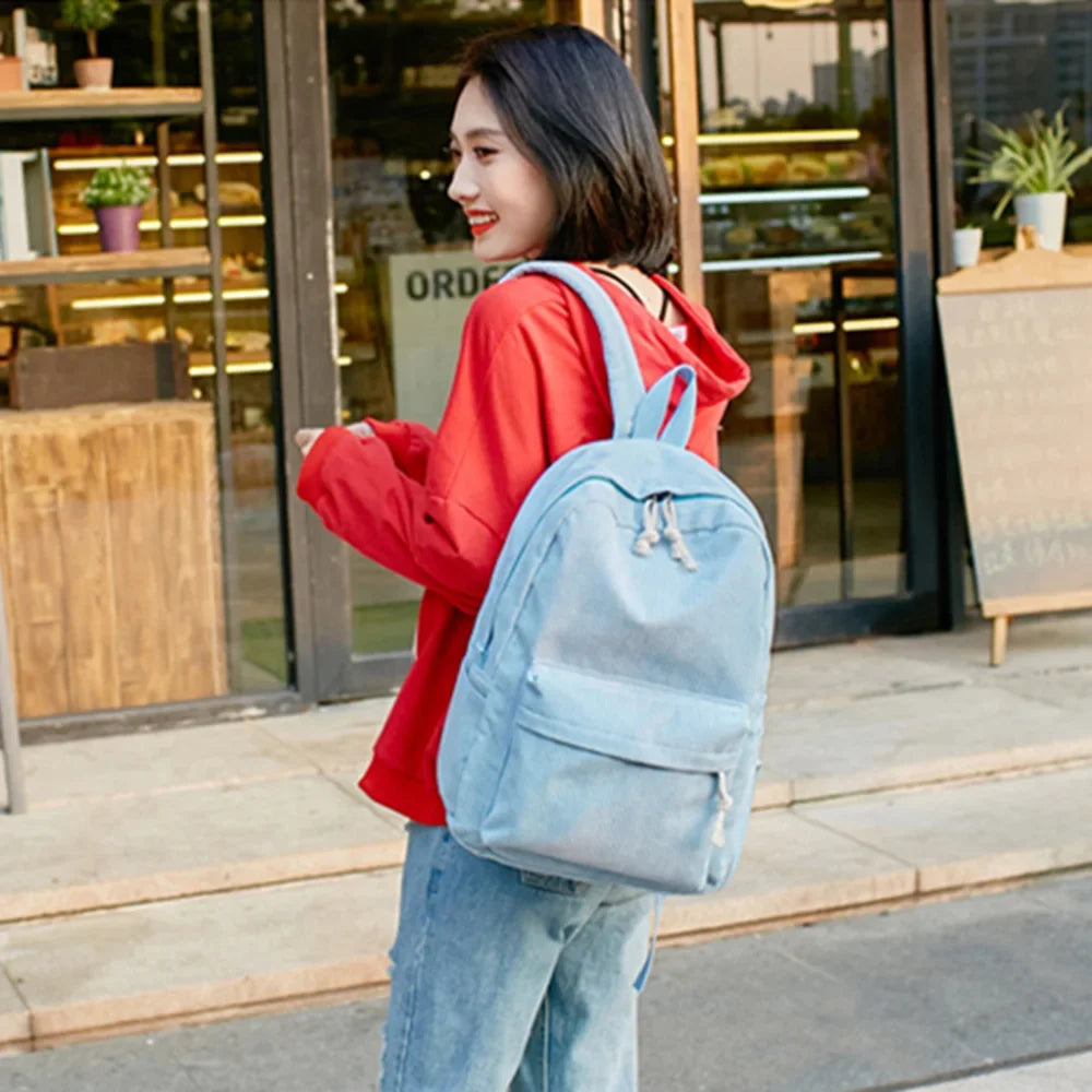Personalized Corduroy Schoolbag Backpack