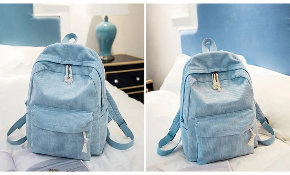 Personalized Corduroy Schoolbag Backpack