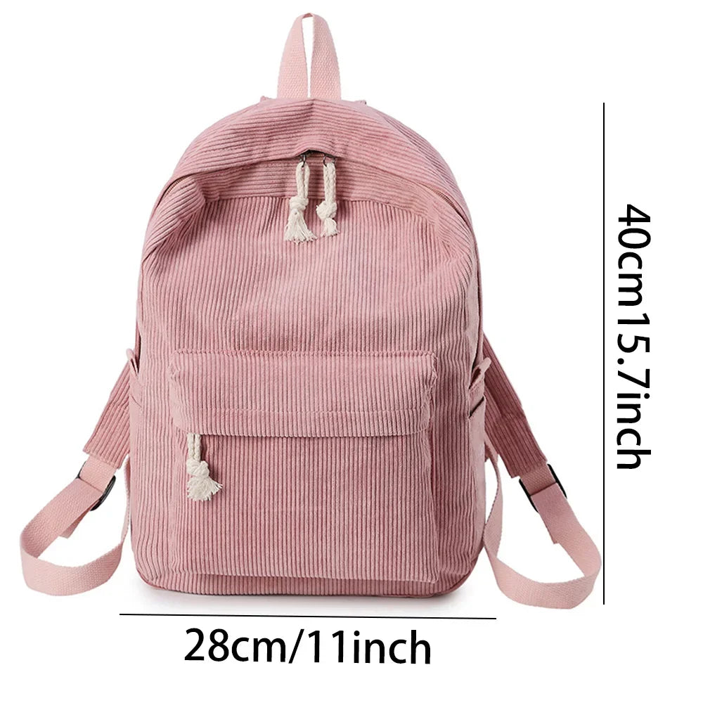 Personalized Corduroy Schoolbag Backpack
