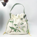 Silk Satin Embroidery Drawstring Bag thebuzzbay.com