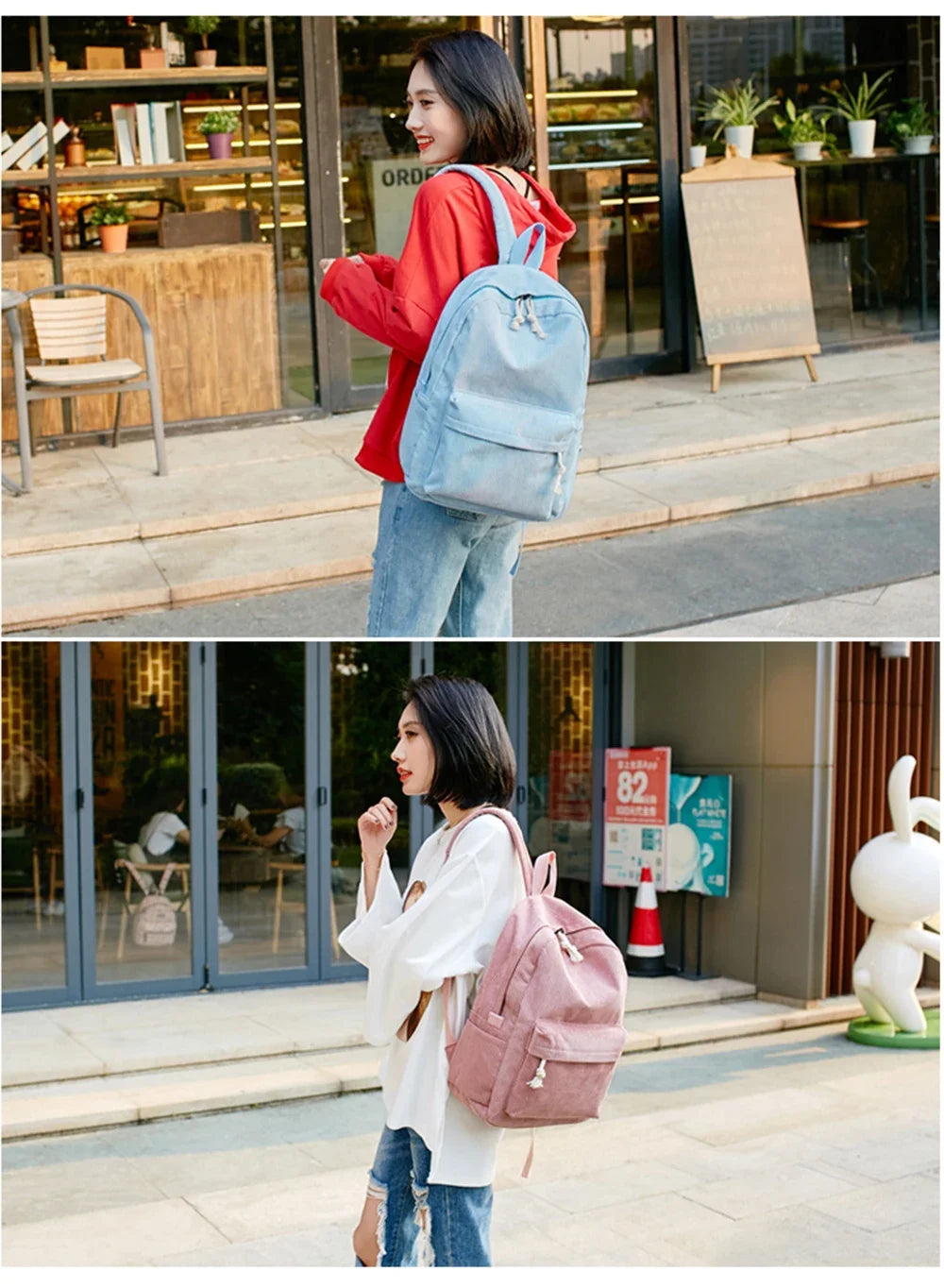 Personalized Corduroy Schoolbag Backpack