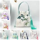 Silk Satin Embroidery Drawstring Bag thebuzzbay.com