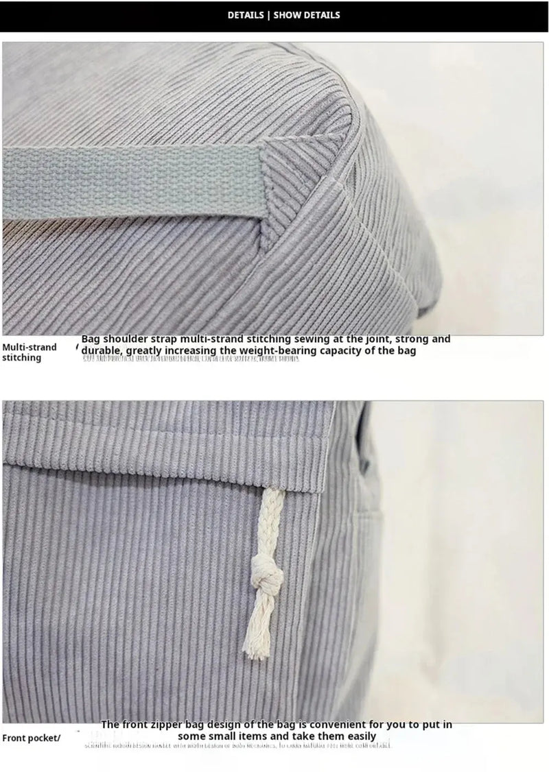 Personalized Corduroy Schoolbag Backpack thebuzzbay.com