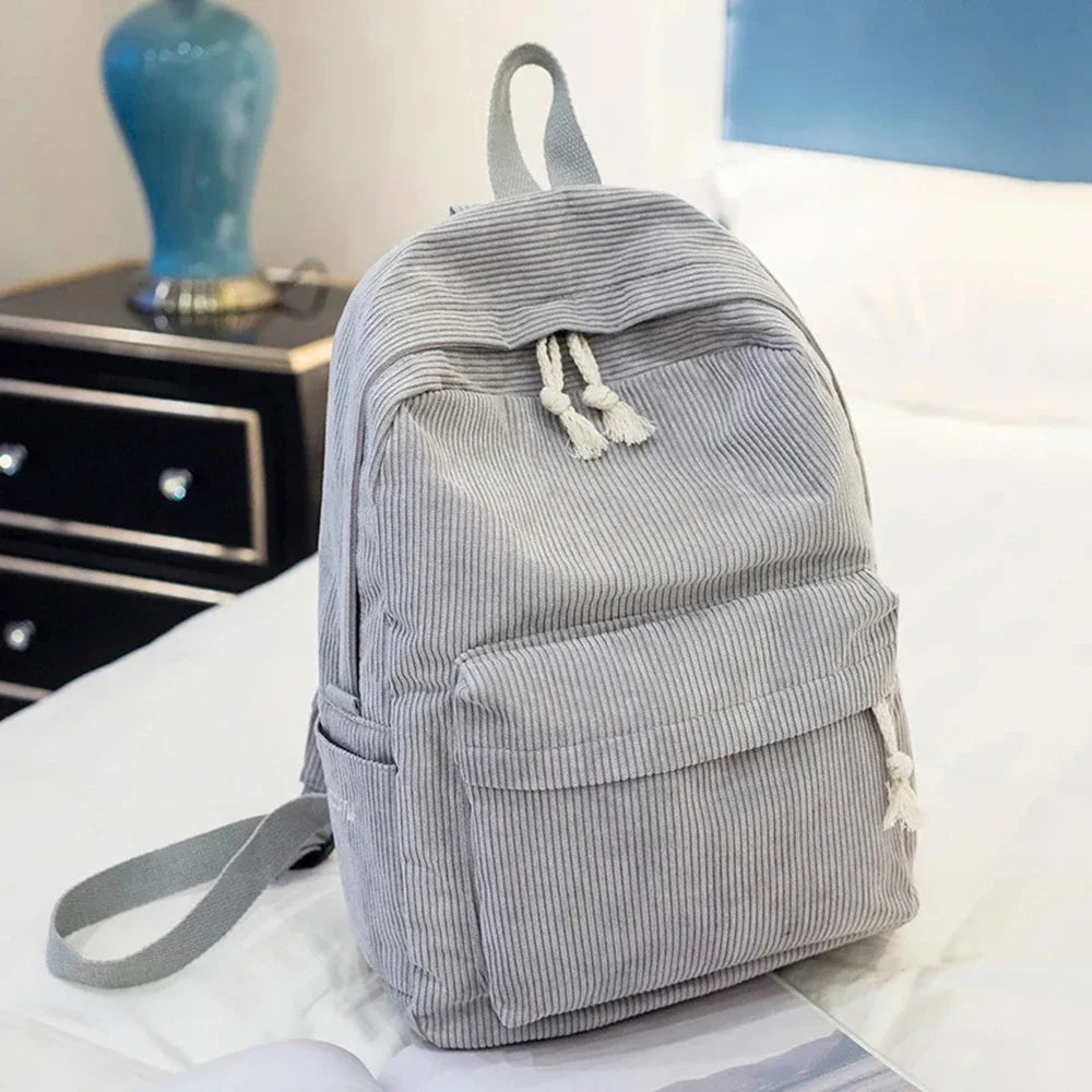 Personalized Corduroy Schoolbag Backpack